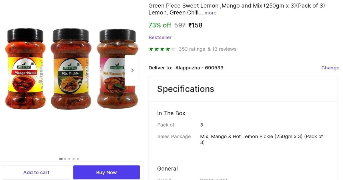 Lemon Mango Mix Pickle At 158 More Deals Click Here Must Read