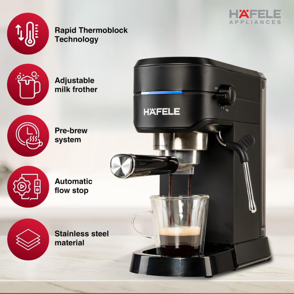 Lowest Hafele U-kaffee Espresso Coffee Machine 11 350 Apply 3 Coupon 1250 W