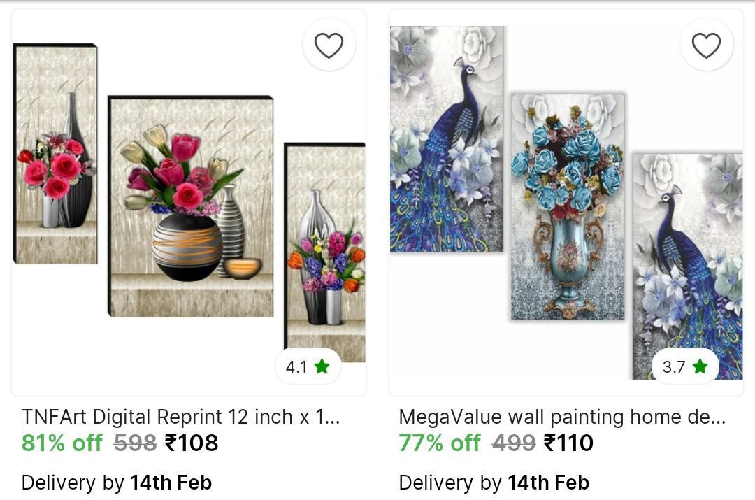 Wall Painting Pack Of 3 Starts 108