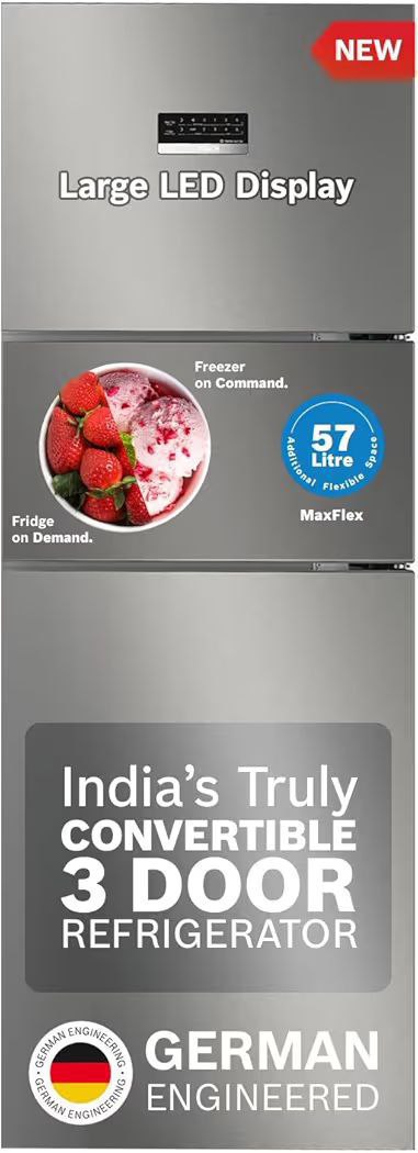 Grab If Needed Bosch 303l 3 Star Inverter Triple Door Refrigerator 25990800
