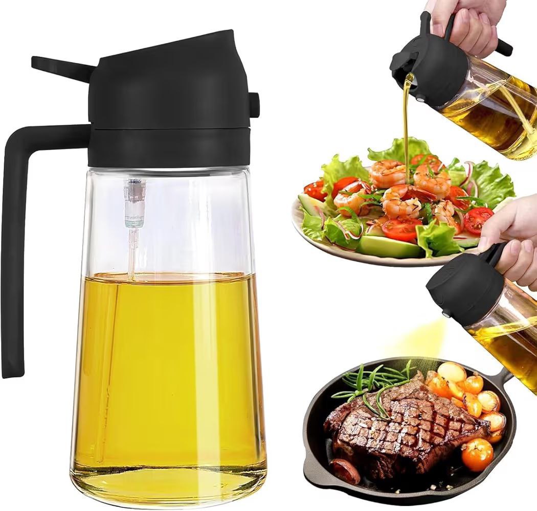 Homewiz 3-in-1 Oil Dispenser Glass Bottle 500ml 239