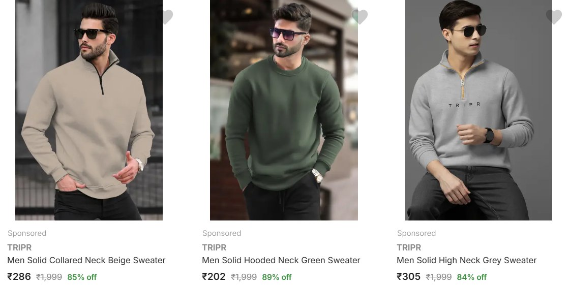 Tripr Men S Sweaters From Rs 202