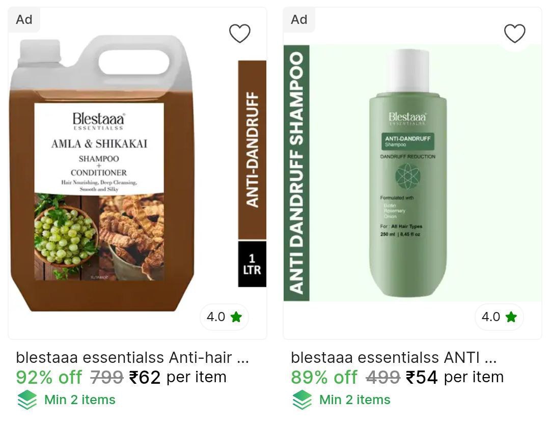Shampoo Starts 62check Min Buy Quantity