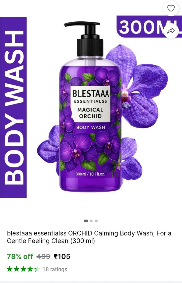 Blestaaa Essentialss Orchid Calming Body Wash 105