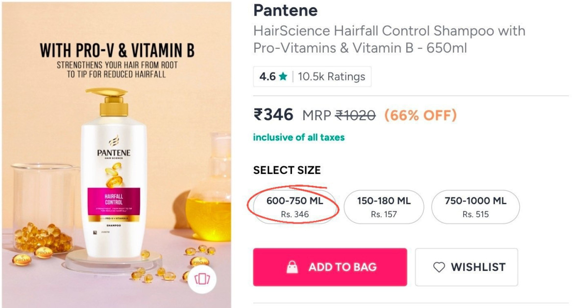 Pantene Shampoo 650ml At 346