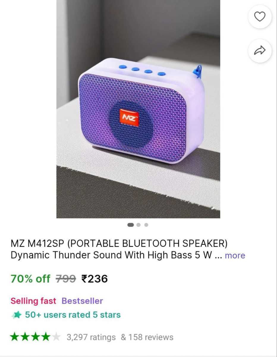 Mz M412sp Bluetooth Speaker 236
