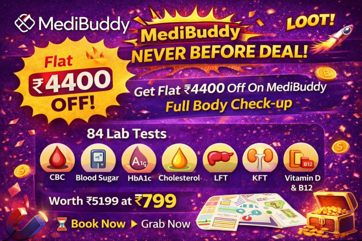 Medibuddy Never Before Get Flat 4400 On Medibuddy Full Body Check-up 84 Lab