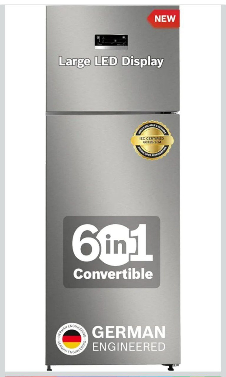 Bosch 243l 3 Star Inverter Frost Double Door Refrigerator (ctc27s031i 6-in-