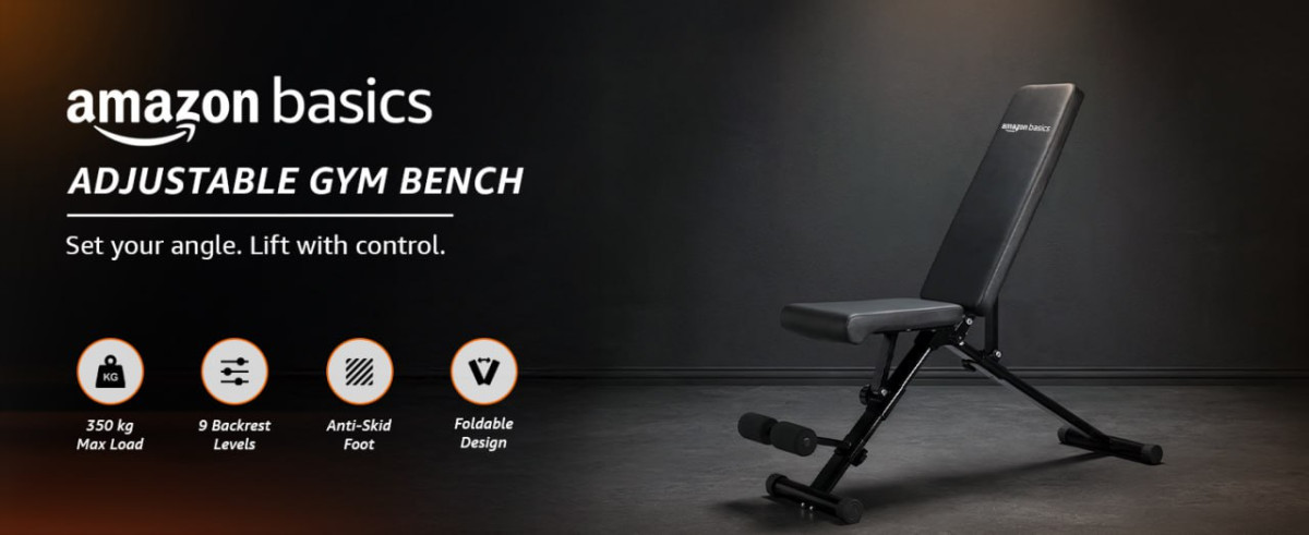 Amazon Basics 15-level Adjustable Foldable Gym Bench 3179