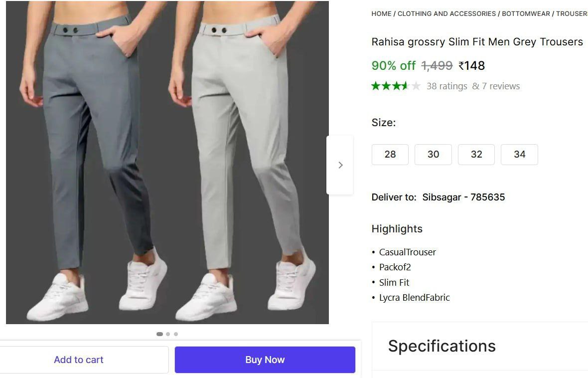 Pack Of 2 Men S Trousers 148