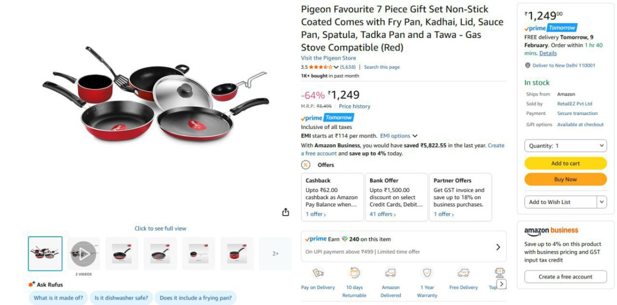 Pigeon By Stoverkraft Non-stick Cookware Set Of 7 At 1249