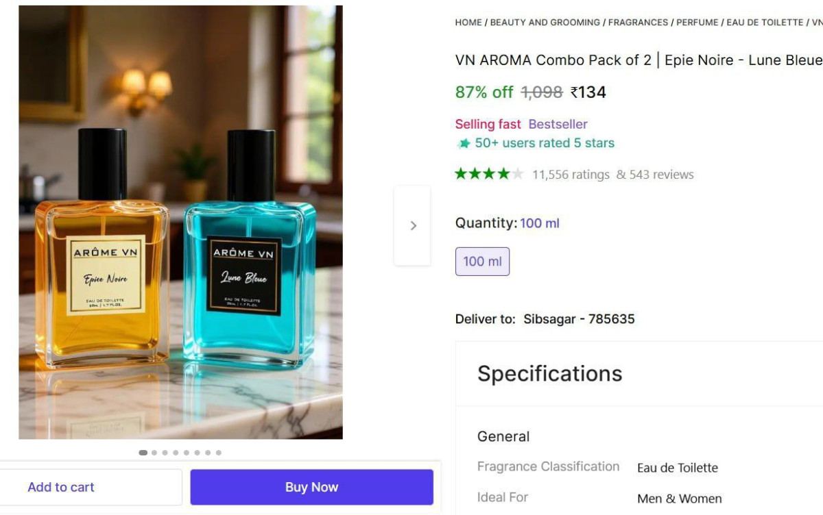 Grab Pack Of 2 Perfume At 134
