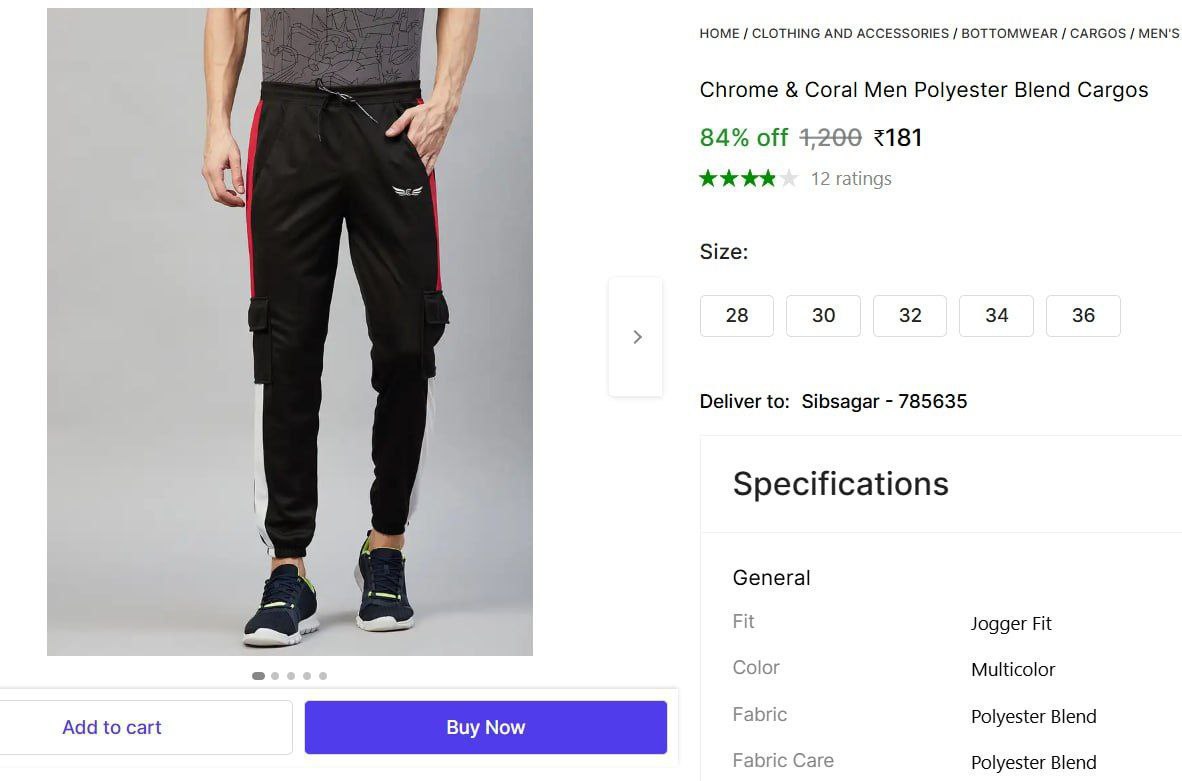 Men S Cargo Pant 181