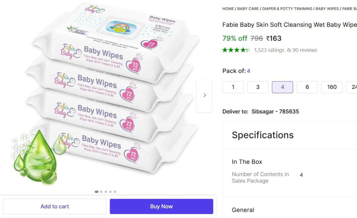 Fabie Baby Wipes 163