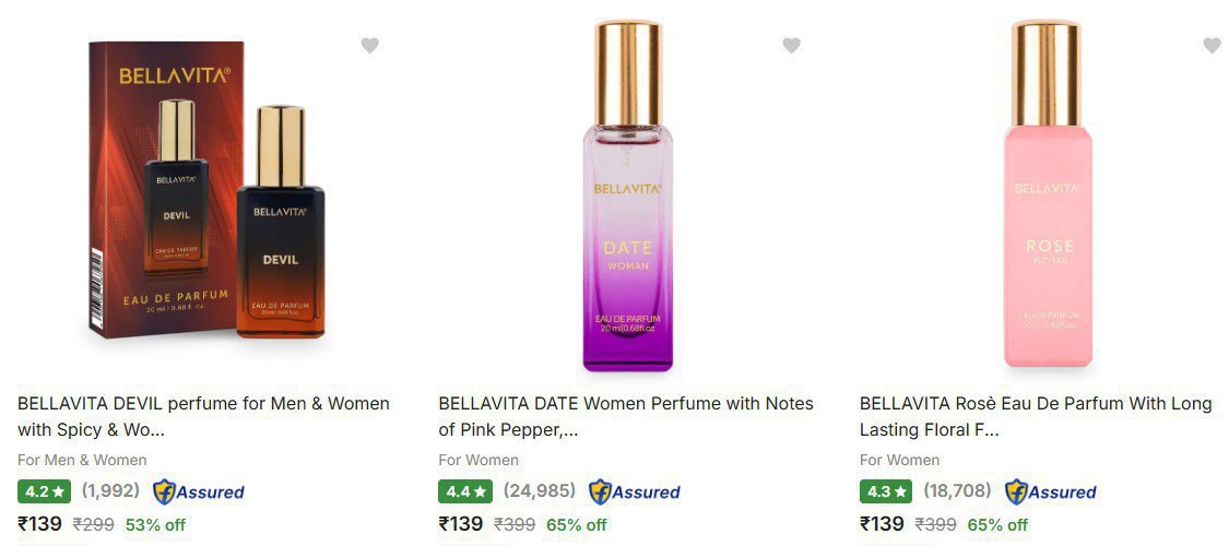 Flipkart Bellavita Perfume Starts At Rs 139