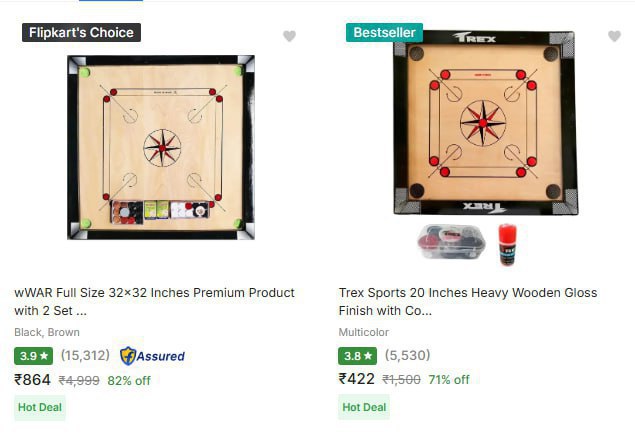 Carrom Boards Starts At 422