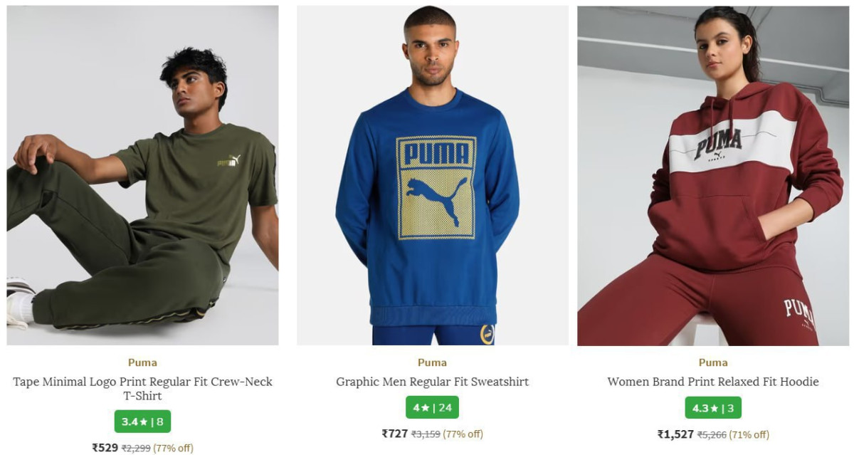 80 On Puma Clothing Men Women Girls Boys