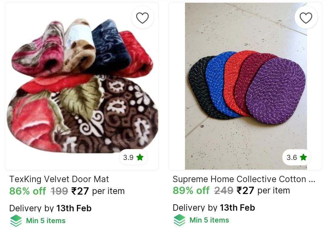 Door Mats Starts 27check Min Buy Qty