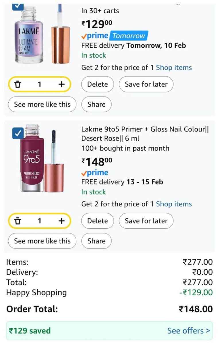 Lakme Buy Get 2 The Of 1