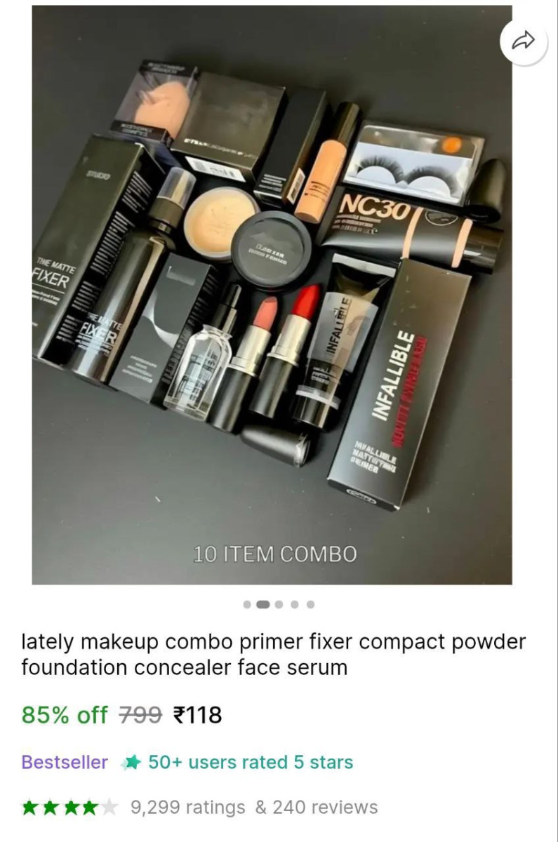Makeup Combo Pack Of 10 118