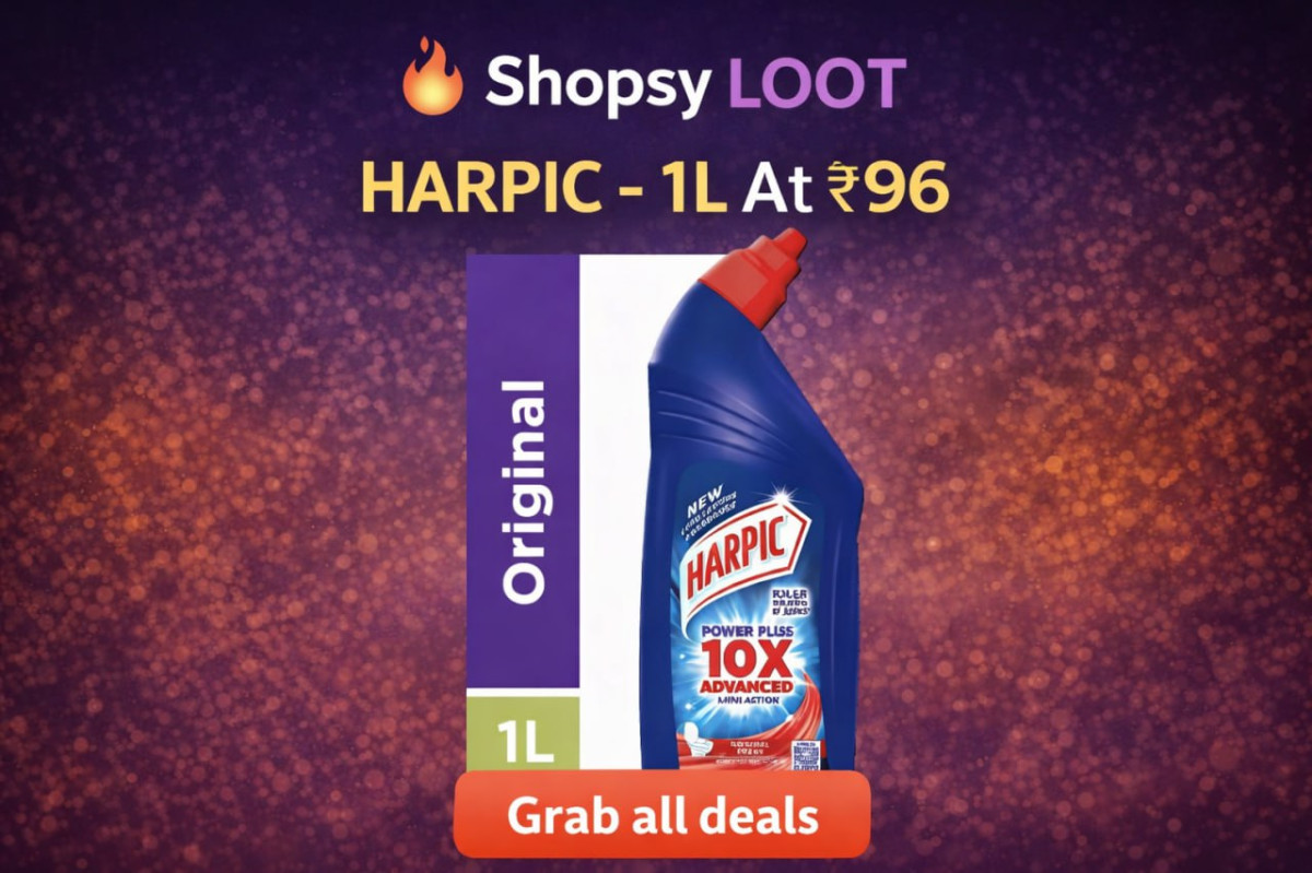 Shopsy Loot Deals Harpic - 1l At 96 Kitchen Cotton Cleaning Cloth (12 Units