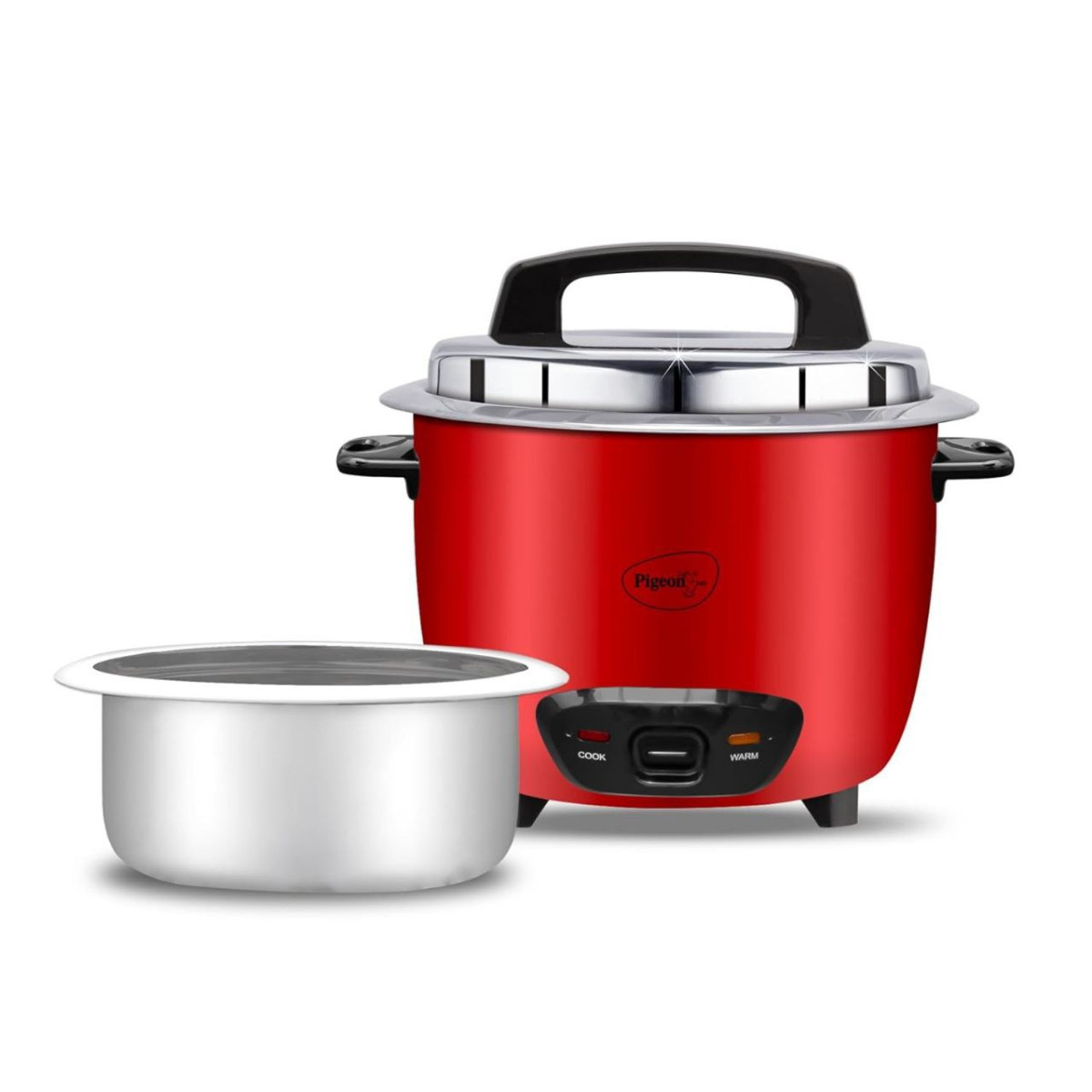 Pigeon By Stovekraft Ruby Rice Cooker With Single Pot 1 8 Litres (red) 1 78