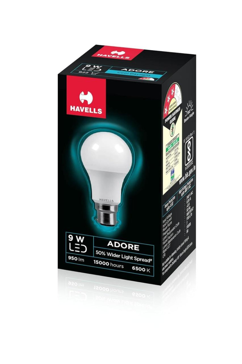 Havells 9w B22d Led Bulb Energy Efficient 60