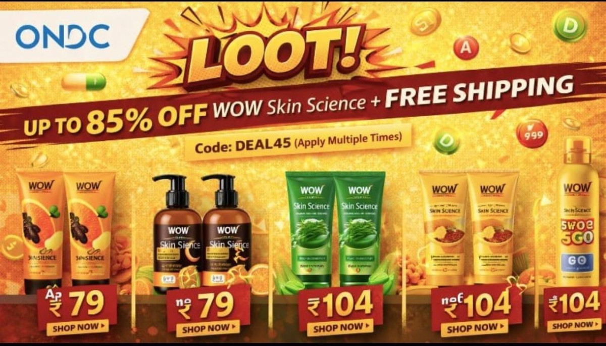 Ondc Loot 90 Wow Skin Science Products 85 Papaya Face Scrub (pack Of 2) At 