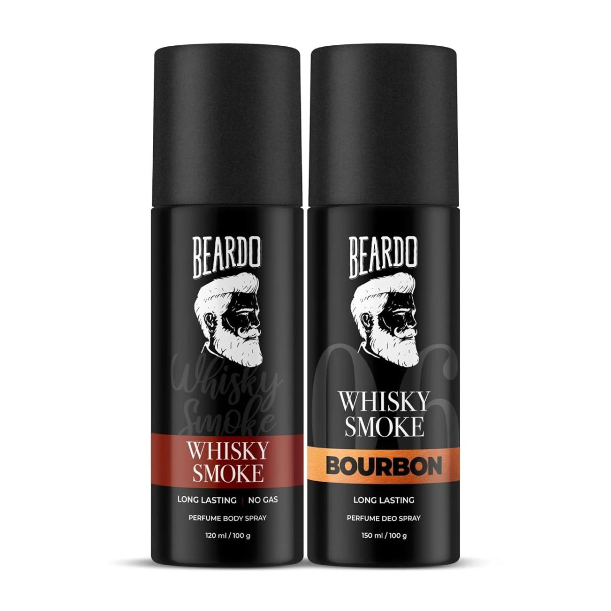 Beardo Whisky Smoke Bourbon Perfume Body Spray (set Of 2) 179