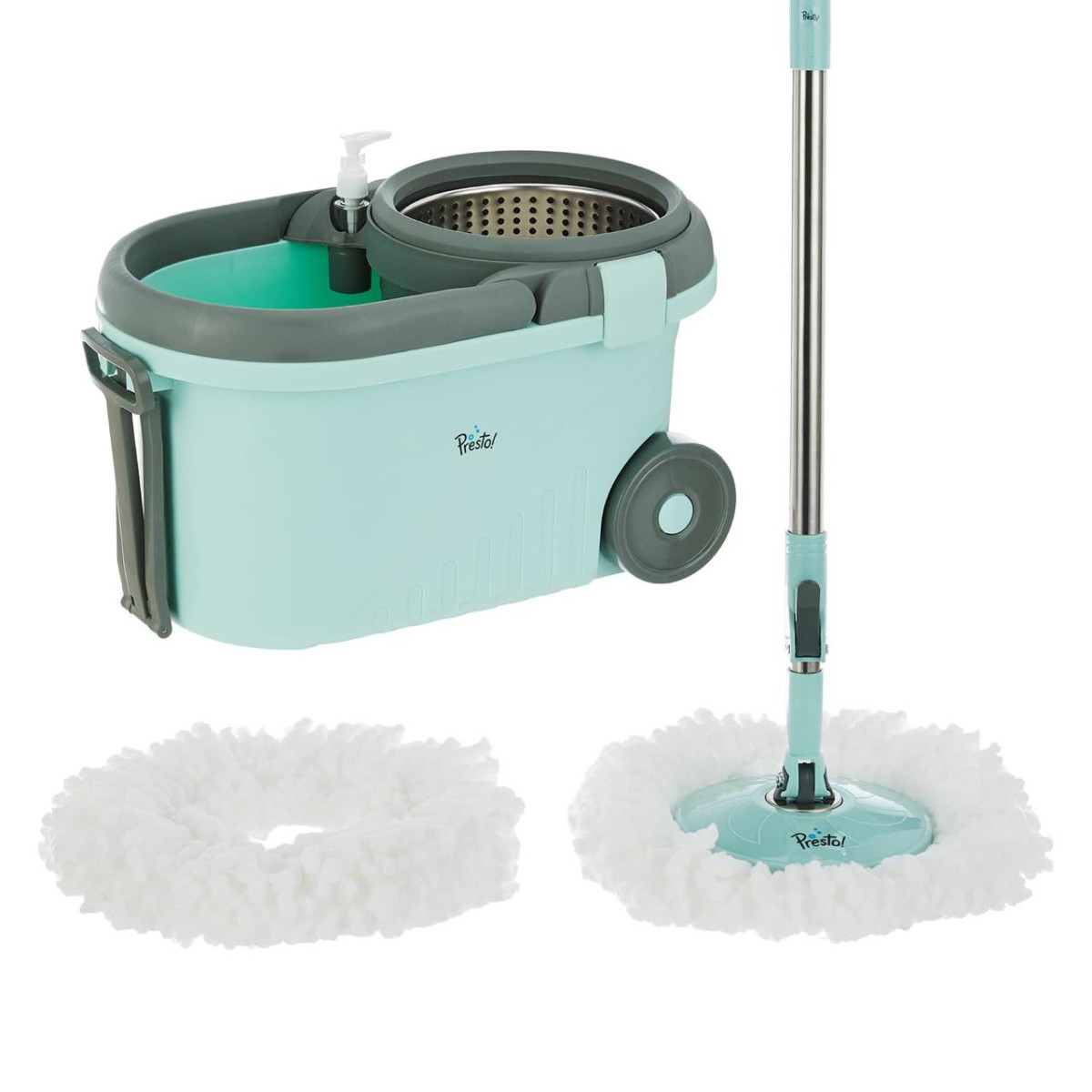 Presto Clean Steel Spin Mop Plastic Stainless Steel 660