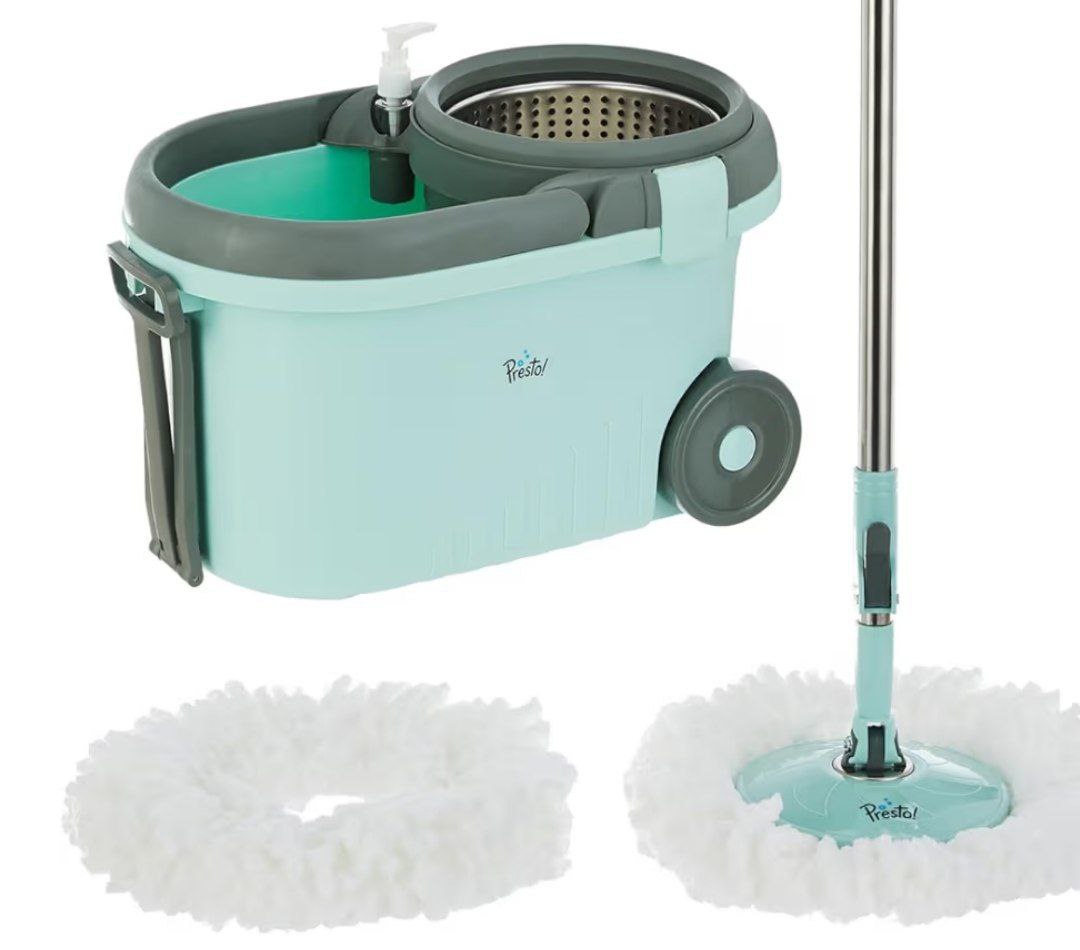 Amazon Brand Presto Clean Steel Spin Mop660