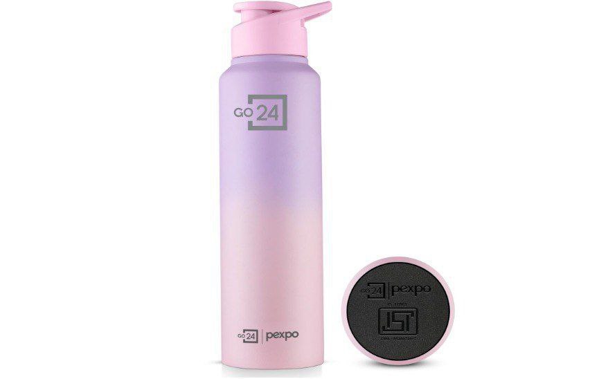Pexpo Water Bottle 1 Ltr Stainless Steel Sports Fridge Bottle With Sipper C