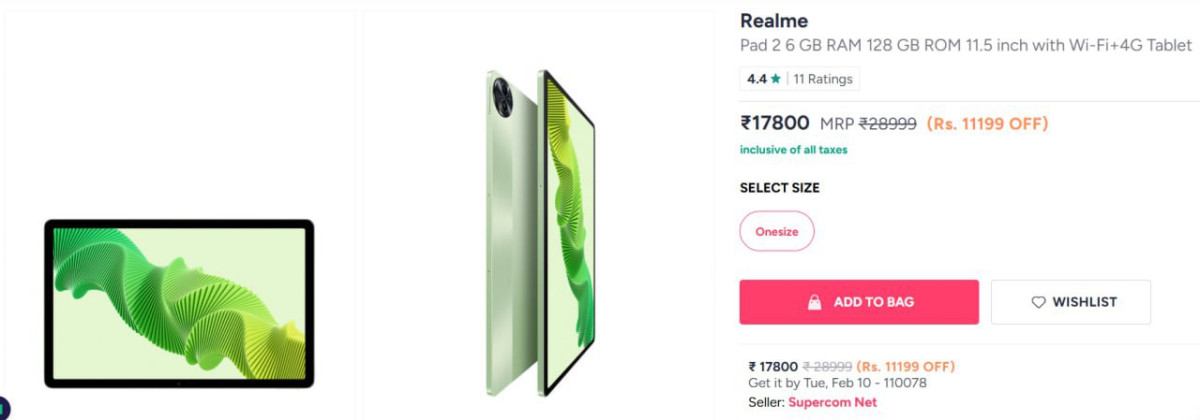 Myntra Realme Pad 2 At 17800 Link