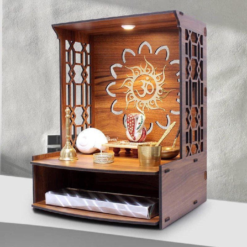 Heartily Mangal Beautiful Wooden Pooja Stand