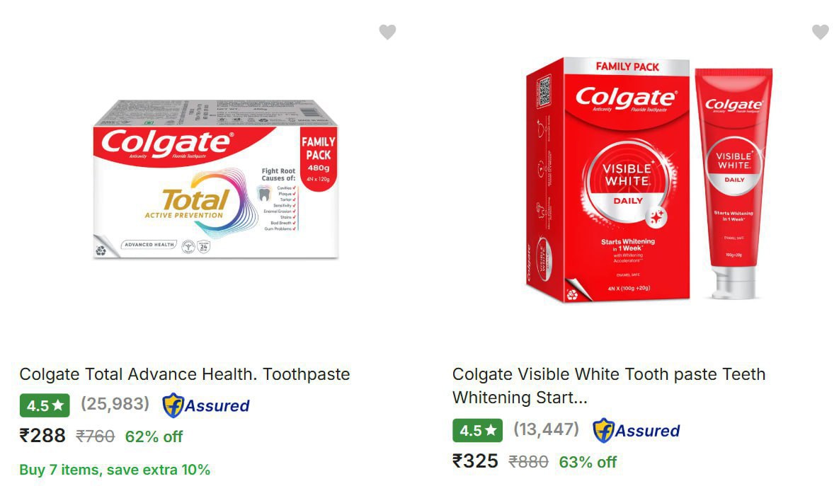 65 On Colgate Total Visible White