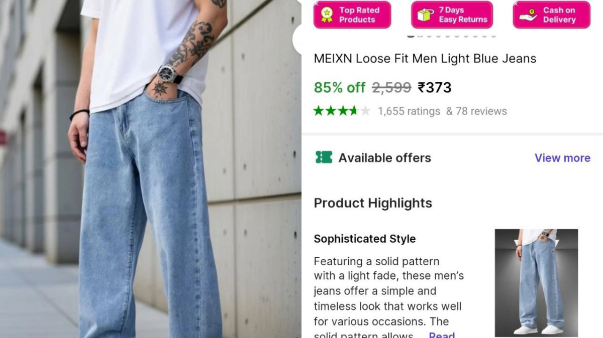 Men Baggy Jean S 373size - 30 32 34