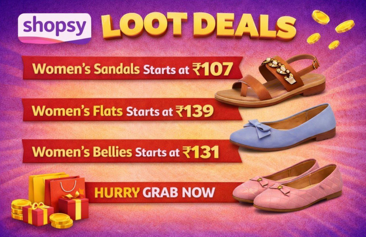 Shopsy Loot Dealswomens Sandals Starts At 107womens Flats Starts At 139wome