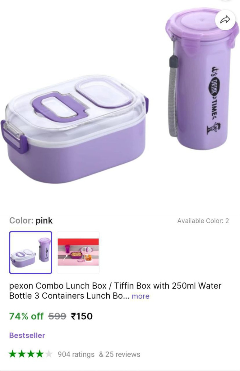 Lunch Box With Water Bottle 150