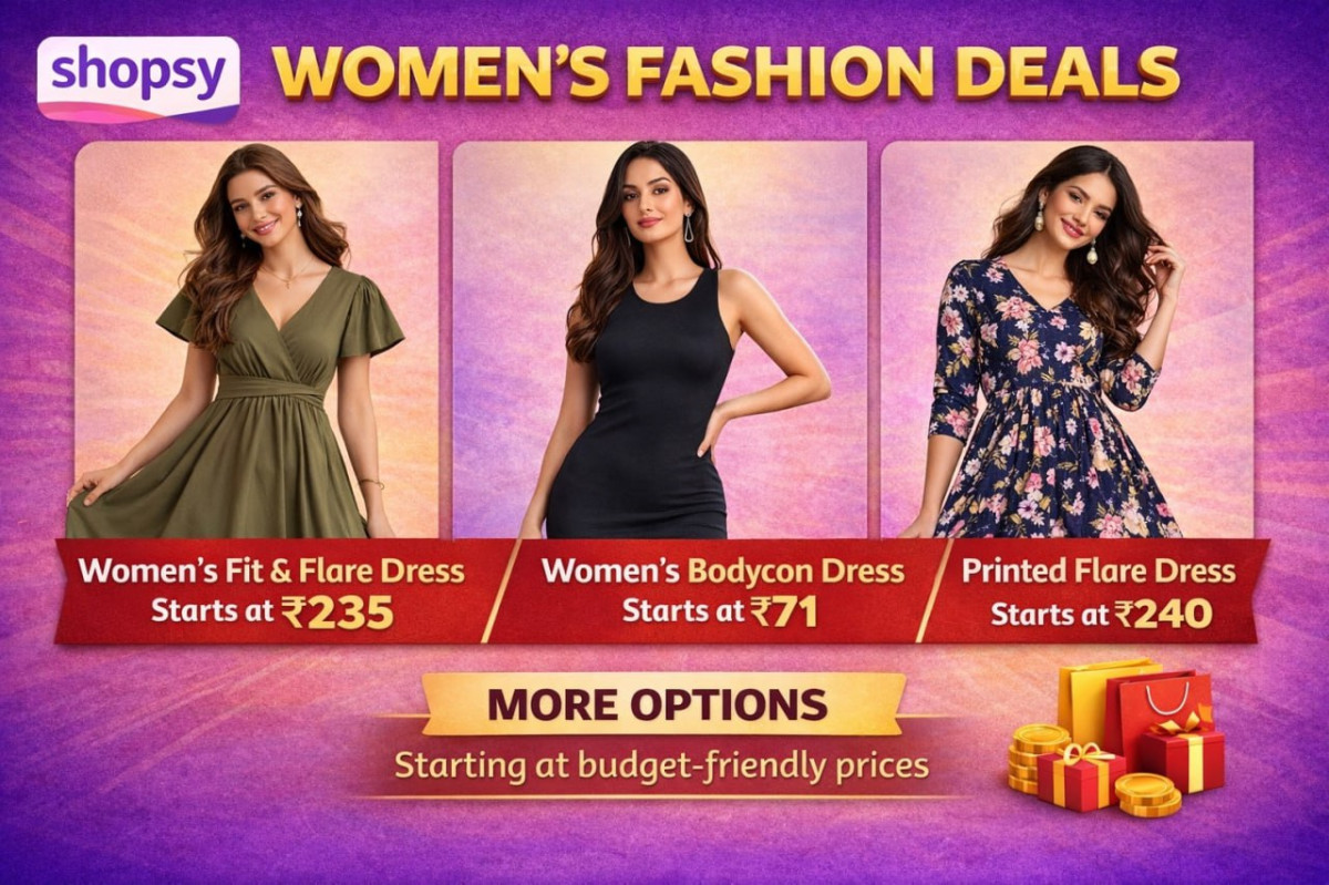 Shopsy Fashion Deals Womens Fit Flare Dress Starts At 235 Womens Bodycon Dr