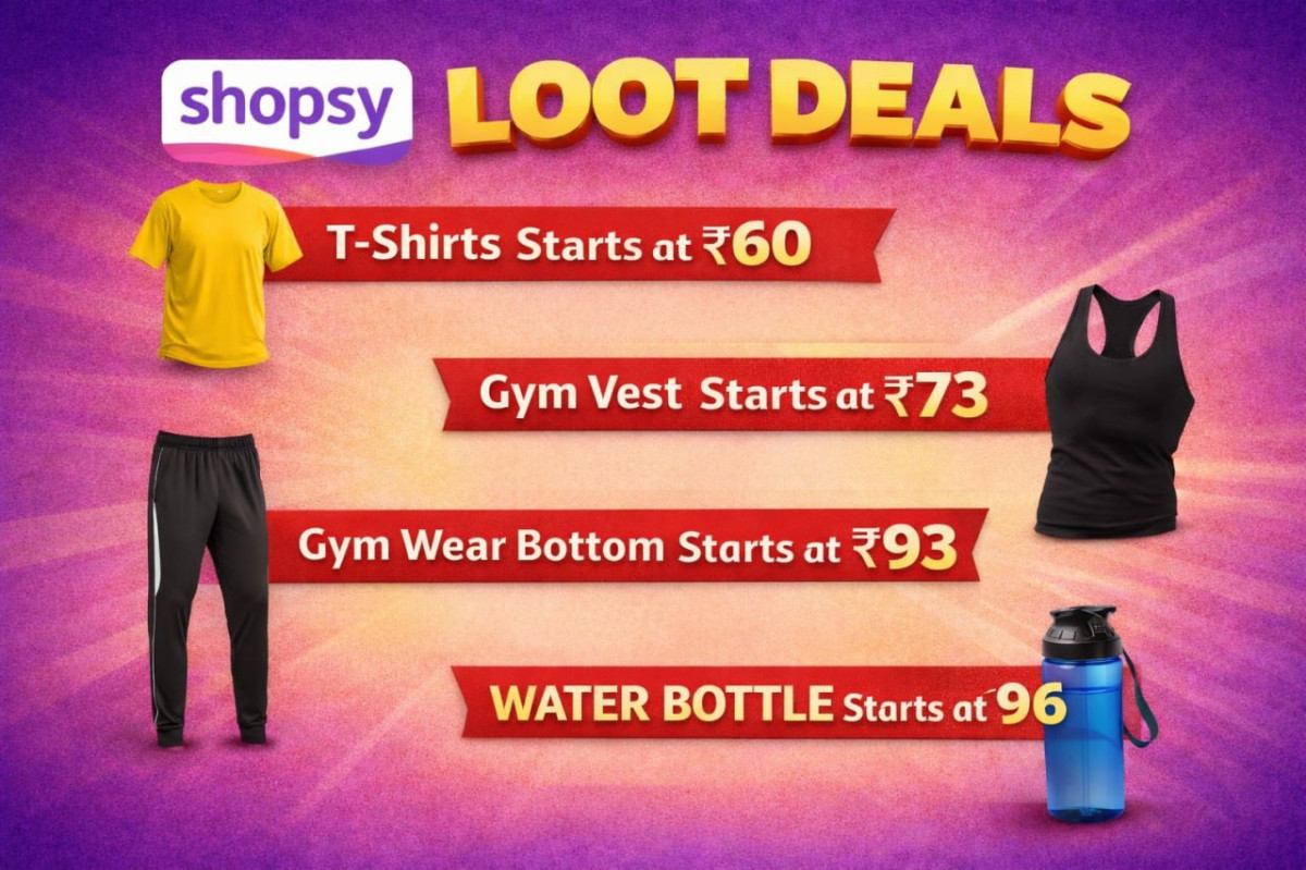 Shopsy Loot Deals T-shirts Starts At 60 Gym Vest Starts At 73 Gym Wear Bott