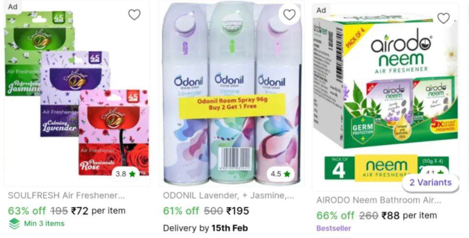 Air Freshener Starts 72check Min Buy Quantity