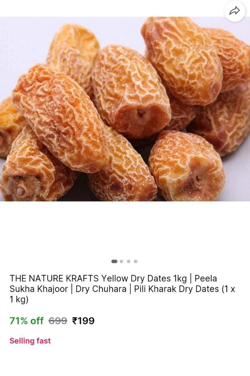 Yellow Dry Dates 1kg 199