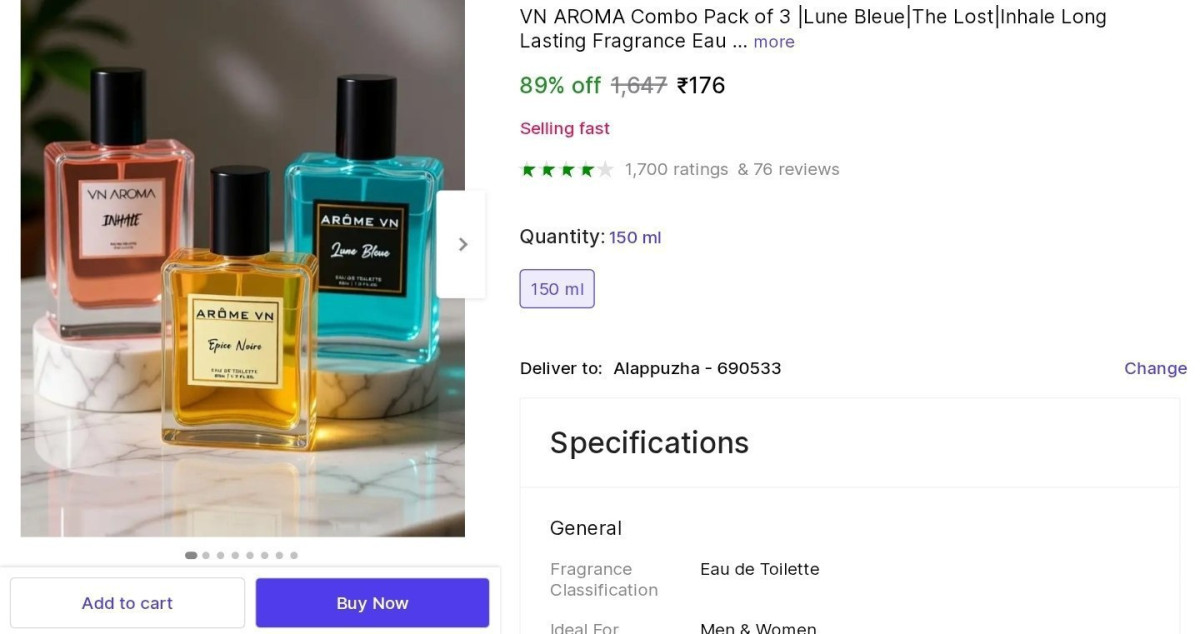 Pack Of 3 Perfume At 176