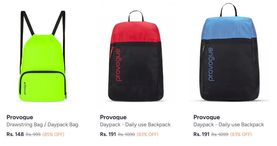 Provogue Backpacks Starts 148
