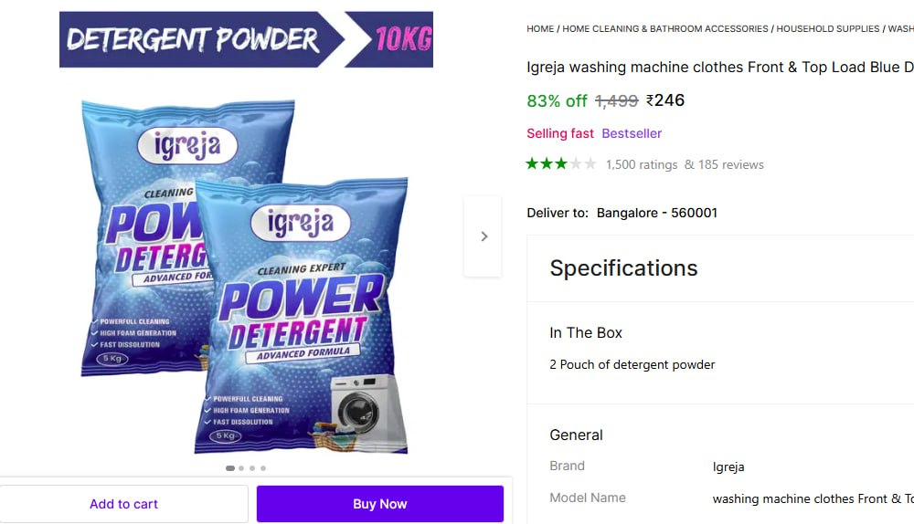 Kg Detergent Powder At 246