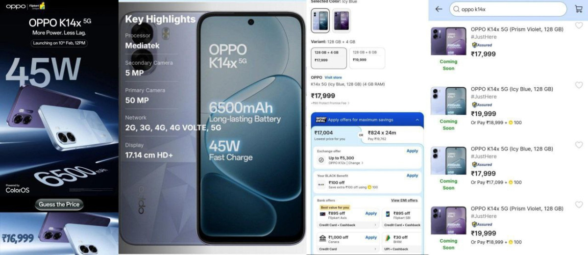 Oppo K14x Mrp Officially Revealed 4gb 128 Gb 17999 6gb 128 Gb 19999 Bigger 