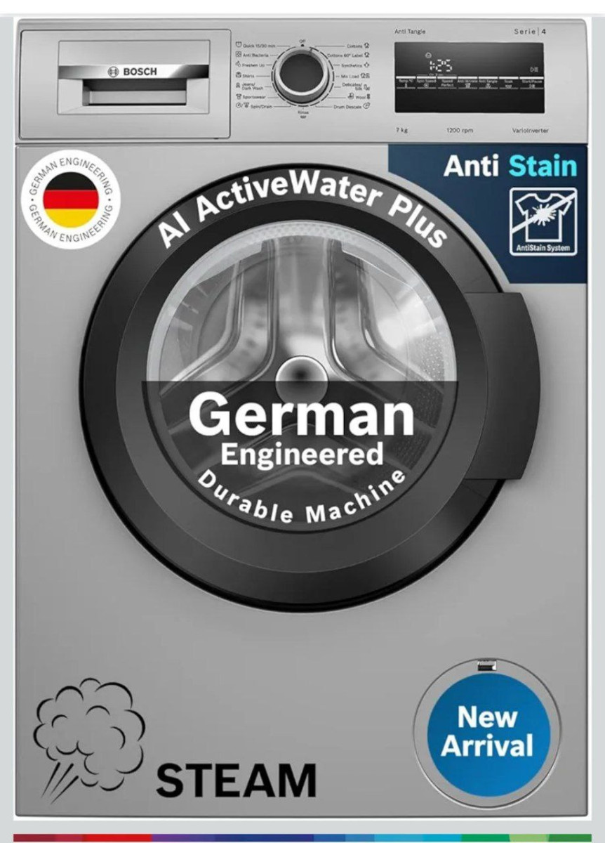 Bosch 7 Kg 5 Star Ai Active Water Anti-wrinkle Anti-tangle Fully-automatic 