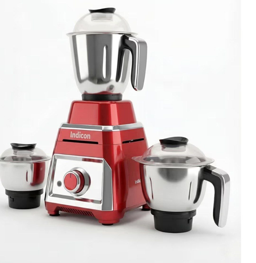 Indicon Thar 1hp (1000 Watts) Mixer Grinder 3 Jars Red Heavy Duty Copper Mo