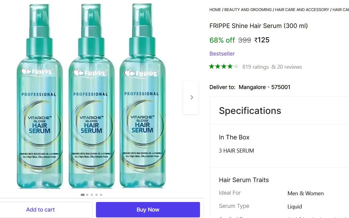 Hair Serum (300 Ml) 125