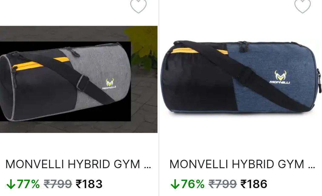 Flipkart Monvelli Gym Bag 77 From Rs 157